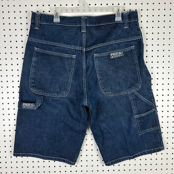 Phat Farm Other - Phat Farm 90s Carpenter Jean Shorts Size 36 Wide Leg Baggy Skater Grunge Hip Hop